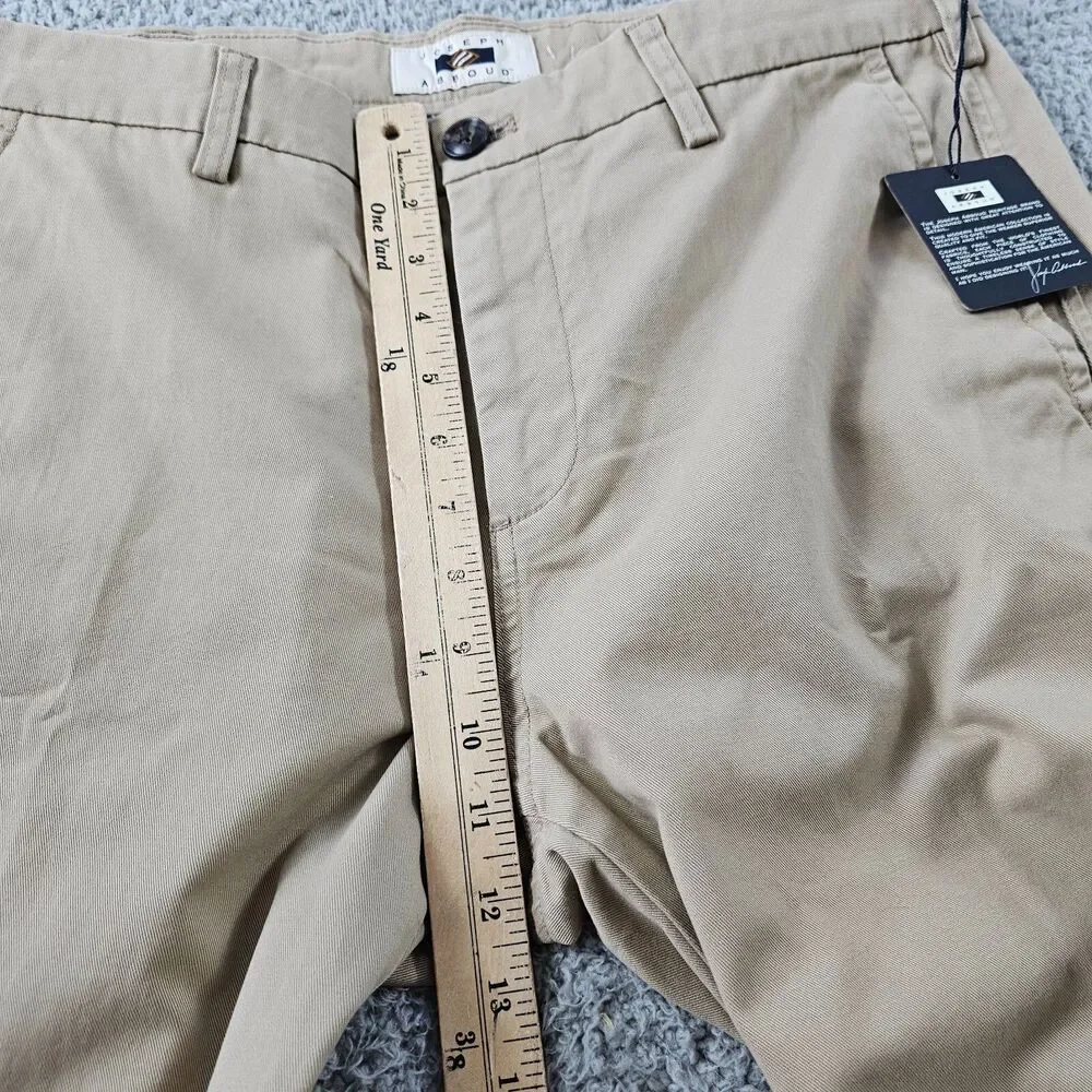 Joseph Abboud Pants 34x33 Khaki Beige Chino Comfort Stretch Preppy Casual NWT